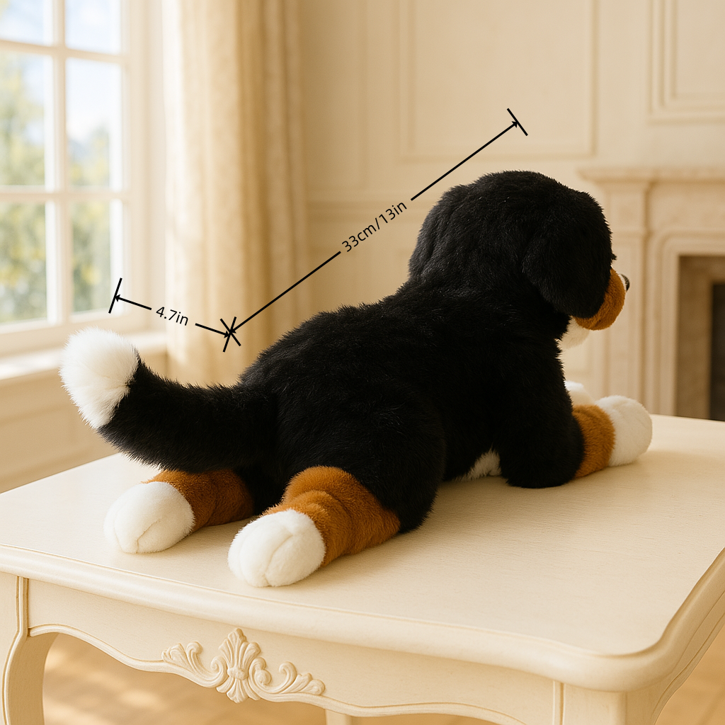 BERNELIA™ – Peluche Bouvier Bernois Réaliste